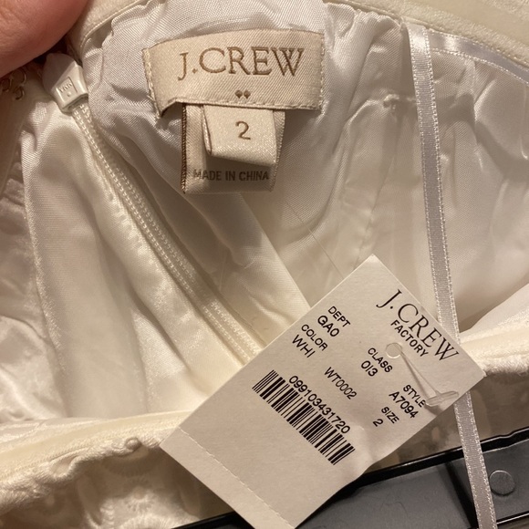 NWT J. Crew Factory Eyelet Strapless Peplum Top - Picture 5 of 5